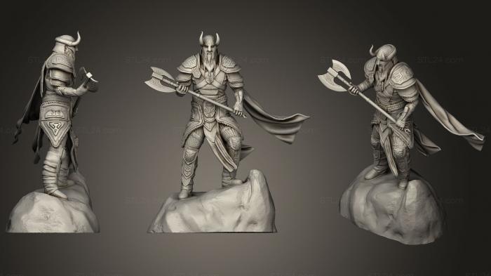 Figurines heroes, monsters and demons (Nord Hero, STKM_1049) 3D models for cnc